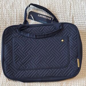 Bagsmart Navy Quilted travel Cosmetic Bag